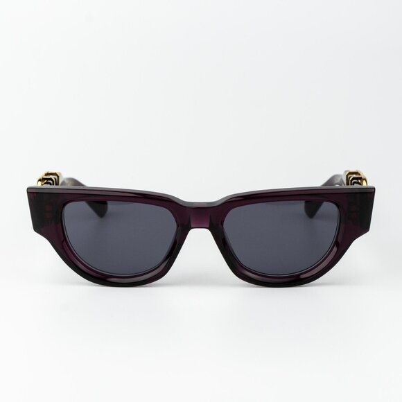 Valentino Men Sunglasses Crystal Purple Grey Cat Eye V - DUE VLS-103D-50 - Picture 1 of 13